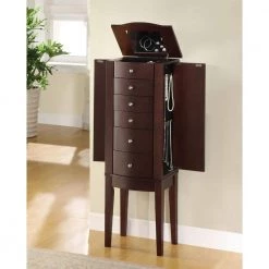Maddison Espresso Jewlery Armoire by Powell Company -Powell Company Shop merlot powell company jewelry armoires 398 315 77 1000