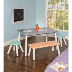 Gaia 4-Piece Rectangular Wood Top Multi Color Youth Table Set by Powell Company -Powell Company Shop multi color powell company kids tables chairs hd1688ytset21 31 1000