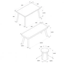 Gaia 4-Piece Rectangular Wood Top Multi Color Youth Table Set by Powell Company -Powell Company Shop multi color powell company kids tables chairs hd1688ytset21 44 1000