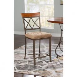 Masson 25 in. Cherry/Pewter/Bronze Counter Stool by Powell Company -Powell Company Shop multi colored powell company bar stools hd1240d19 31 1000