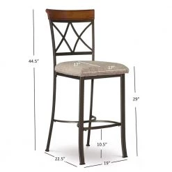 Masson 25 in. Cherry/Pewter/Bronze Counter Stool by Powell Company -Powell Company Shop multi colored powell company bar stools hd1240d19 44 1000