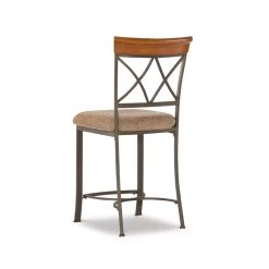 Masson 25 in. Cherry/Pewter/Bronze Counter Stool by Powell Company -Powell Company Shop multi colored powell company bar stools hd1240d19 c3 1000