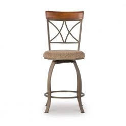 Masson 24 in. Cherry/Pewter/Bronze Swivel Counter Stool by Powell Company -Powell Company Shop multi colored powell company bar stools hd1244d19 c3 1000