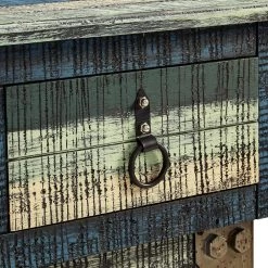 Caleesi 31.5"L Small Distressed Multi-Color Rectangle Wood top Hall Console by Powell Company -Powell Company Shop multi colored powell company console tables hd1721hc21 1d 1000