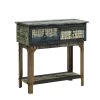Caleesi 31.5"L Small Distressed Multi-Color Rectangle Wood top Hall Console by Powell Company -Powell Company Shop multi colored powell company console tables hd1721hc21 64 1000