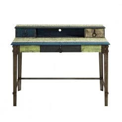 Powell Company Shop 16 47 in. Rectangular Multicolor 3 Drawer Writing Desk with Solid Wood Material by Powell Company