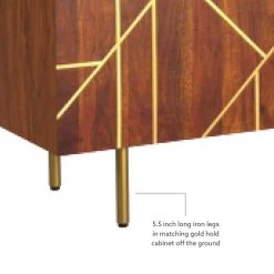 Gemma 58 in. W Natural 30 in. H Rectangular Acacia Wood Console with Gold Iron Legs by Powell Company -Powell Company Shop natrual powell company console tables hd1809 1d 1000