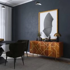 Gemma 58 in. W Natural 30 in. H Rectangular Acacia Wood Console with Gold Iron Legs by Powell Company -Powell Company Shop natrual powell company console tables hd1809 4f 1000