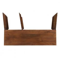 Gemma 58 in. W Natural 30 in. H Rectangular Acacia Wood Console with Gold Iron Legs by Powell Company -Powell Company Shop natrual powell company console tables hd1809 a0 1000