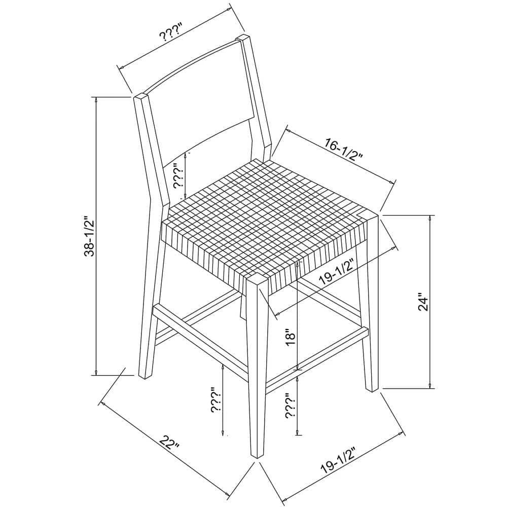 Marlene Natural 24 in. Counter Stool with Woven Rope Seats by Powell Company 9 Marlene Natural 24 in. Counter Stool with Woven Rope Seats by Powell Company - Image 7