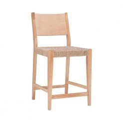 Marlene Natural 24 in. Counter Stool with Woven Rope Seats by Powell Company