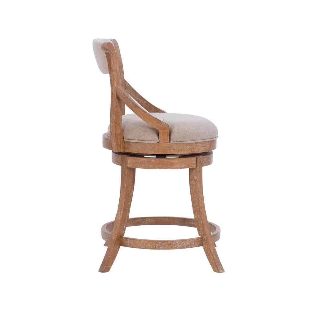 Troy 22"W x 24"D x 40"H Big and Tall Natural High back Counter-stool by Powell Company 4 Troy 22"W x 24"D x 40"H Big and Tall Natural High back Counter-stool by Powell Company - Image 2