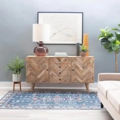 Delilah 57 in. Natural 30 in. H Rectangular Mango Wood Console Table with 2-Doors and 4-Drawers by Powell Company 27 Delilah 57 in. Natural 30 in. H Rectangular Mango Wood Console Table with 2-Doors and 4-Drawers by Powell Company -Powell Company Shop natural powell company console tables hd1719cs21 31 1000