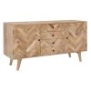 Delilah 57 in. Natural 30 in. H Rectangular Mango Wood Console Table with 2-Doors and 4-Drawers by Powell Company 1 Delilah 57 in. Natural 30 in. H Rectangular Mango Wood Console Table with 2-Doors and 4-Drawers by Powell Company -Powell Company Shop natural powell company console tables hd1719cs21 64 1000