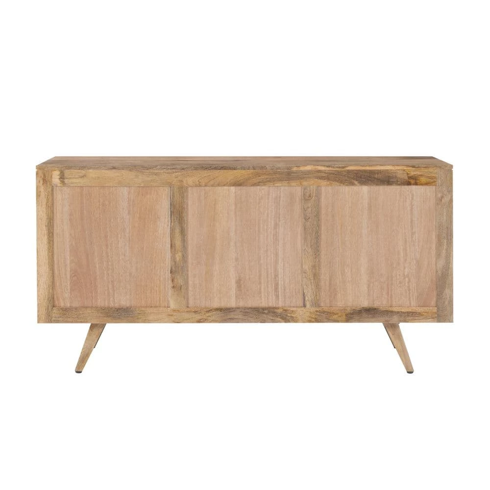 Kamden 58 in. W Natural 30 in. H Rectangular Mango Wood Console with 4-Shelves by Powell Company 7 Kamden 58 in. W Natural 30 in. H Rectangular Mango Wood Console with 4-Shelves by Powell Company - Image 5