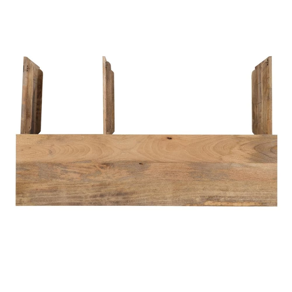 Kamden 58 in. W Natural 30 in. H Rectangular Mango Wood Console with 4-Shelves by Powell Company 5 Kamden 58 in. W Natural 30 in. H Rectangular Mango Wood Console with 4-Shelves by Powell Company - Image 3