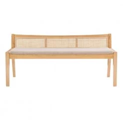 Tara Natural Rattan Cane Bench with Back by Powell Company 14 Tara Natural Rattan Cane Bench with Back by Powell Company -Powell Company Shop natural powell company dining benches hd1546s20b 4f 1000
