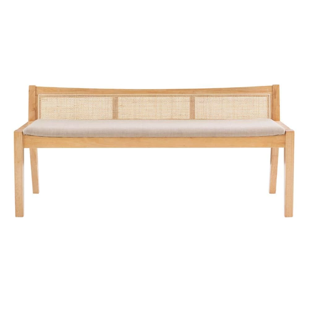 Tara Natural Rattan Cane Bench with Back by Powell Company 7 Tara Natural Rattan Cane Bench with Back by Powell Company - Image 5