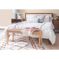 Marlene Natural Brown Modern Dining Bench with Woven Rope Seats 18 in. H x 40 in. W x 14 in. D by Powell Company -Powell Company Shop natural powell company dining benches hd1596dt20 4f 1000