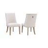 Alessio Natural Linen Like Polyester Upholstered Dining Chair and Natural Legs(Set of 2) by Powell Company 2 Alessio Natural Linen Like Polyester Upholstered Dining Chair and Natural Legs(Set of 2) by Powell Company -Powell Company Shop natural powell company dining chairs hd1679dc21 64 1000