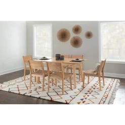 Marlene 7-Piece Natural Modern Dining Set with Woven Rope Seats by Powell Company 19 Marlene 7-Piece Natural Modern Dining Set with Woven Rope Seats by Powell Company -Powell Company Shop natural powell company dining room sets hd1598d207 31 1000