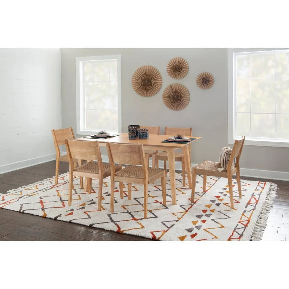 Marlene 7-Piece Natural Modern Dining Set with Woven Rope Seats by Powell Company 11 Marlene 7-Piece Natural Modern Dining Set with Woven Rope Seats by Powell Company - Image 9