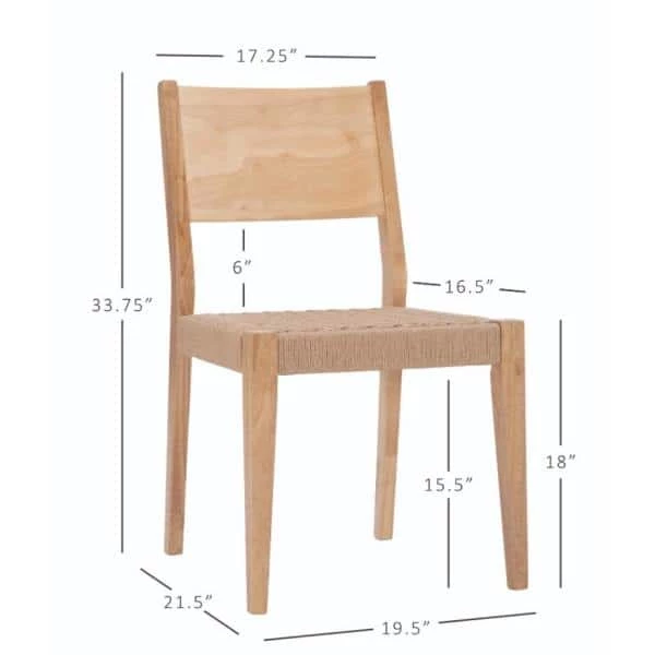 Marlene 7-Piece Natural Modern Dining Set with Woven Rope Seats by Powell Company 10 Marlene 7-Piece Natural Modern Dining Set with Woven Rope Seats by Powell Company - Image 8