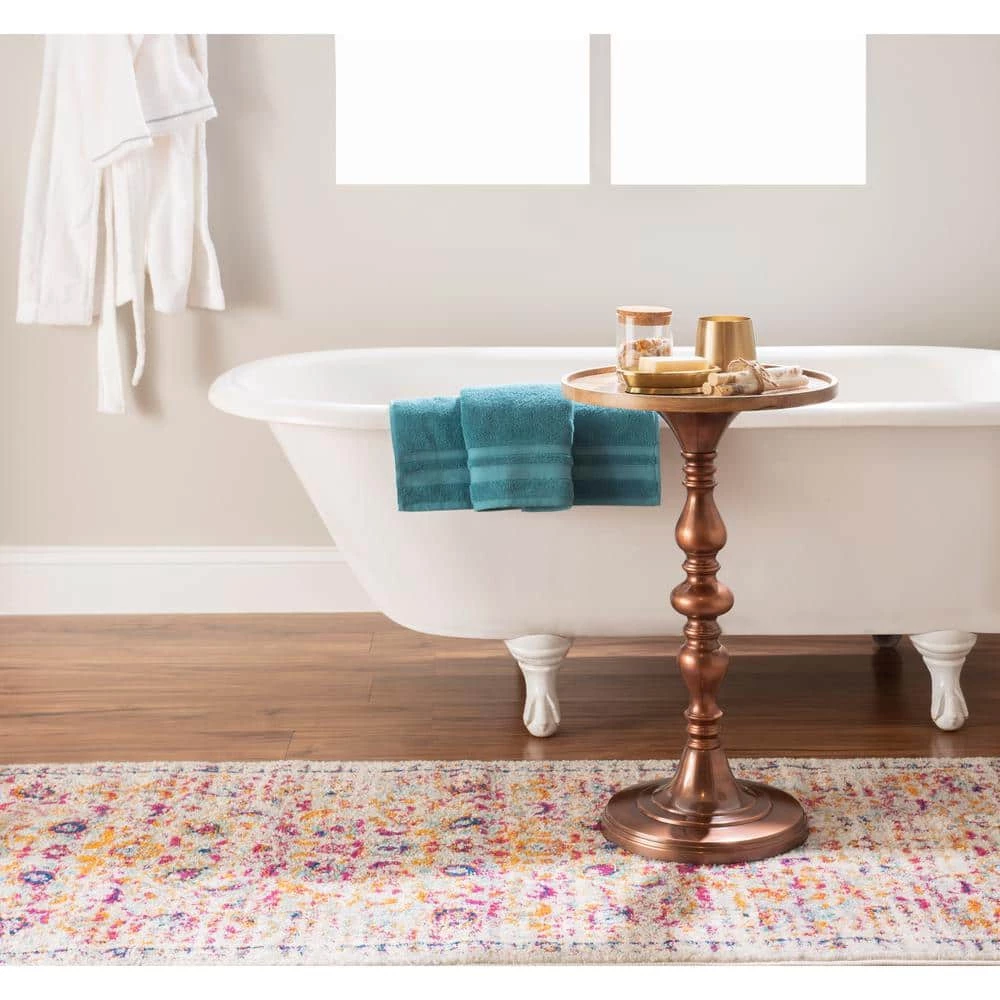 Phoenix Copper Metal and Natural Wood 14.75" w Side Table by Powell Company 5 Phoenix Copper Metal and Natural Wood 14.75" w Side Table by Powell Company - Image 3