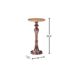 Vinson Copper Metal and Natural Wood 13" w Side Table by Powell Company 10 Vinson Copper Metal and Natural Wood 13" w Side Table by Powell Company -Powell Company Shop natural powell company end side tables hd1629at21 40 1000