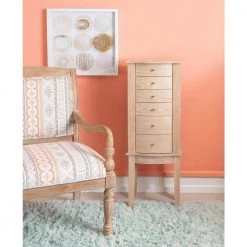 Molly Natural Jewelry Armoire 14"w x 10"d x 40"h by Powell Company 25 Molly Natural Jewelry Armoire 14"w x 10"d x 40"h by Powell Company -Powell Company Shop natural powell company jewelry armoires hd1601ja21 31 1000