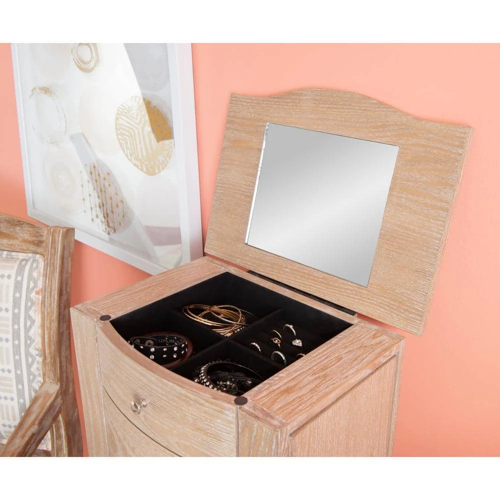 Molly Natural Jewelry Armoire 14"w x 10"d x 40"h by Powell Company 7 Molly Natural Jewelry Armoire 14"w x 10"d x 40"h by Powell Company - Image 5