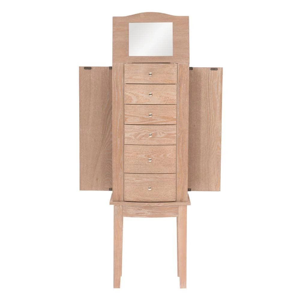 Molly Natural Jewelry Armoire 14"w x 10"d x 40"h by Powell Company 8 Molly Natural Jewelry Armoire 14"w x 10"d x 40"h by Powell Company - Image 6