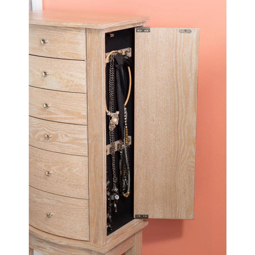 Molly Natural Jewelry Armoire 14"w x 10"d x 40"h by Powell Company 12 Molly Natural Jewelry Armoire 14"w x 10"d x 40"h by Powell Company - Image 10