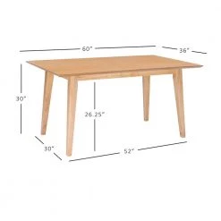 Marlene Natural Modern Dining Table by Powell Company -Powell Company Shop natural powell company kitchen dining tables hd1594dt20 1f 1000
