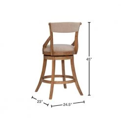 Gilda Brown Wirebrush Finish with Natural Linen Upholstery 31 in. Bar Stool by Powell Company -Powell Company Shop natural wire brush powell company bar stools hd1581bs20 40 1000