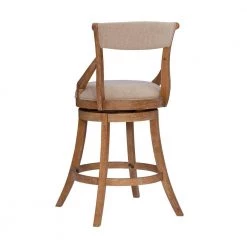 Gilda Brown Wirebrush Finish with Natural Linen Upholstery 31 in. Bar Stool by Powell Company -Powell Company Shop natural wire brush powell company bar stools hd1581bs20 4f 1000
