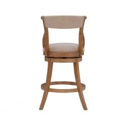 Gilda Brown Wirebrush Finish with Natural Linen Upholstery 31 in. Bar Stool by Powell Company -Powell Company Shop natural wire brush powell company bar stools hd1581bs20 66 1000