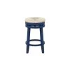 Mesquite Navy Blue 25 in. Swivel Bar Stool with Seagrass Seat by Powell Company -Powell Company Shop navy blue powell company bar stools hd1584cs20n 64 1000