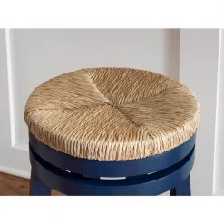 Mesquite Navy Blue 25 in. Swivel Bar Stool with Seagrass Seat by Powell Company 9 Mesquite Navy Blue 25 in. Swivel Bar Stool with Seagrass Seat by Powell Company -Powell Company Shop navy blue powell company bar stools hd1584cs20n c3 1000