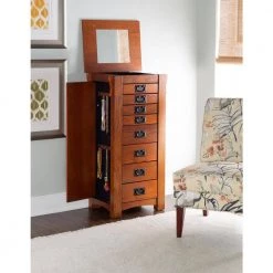 Fremont OakJewelry Armoire by Powell Company -Powell Company Shop oak powell company jewelry armoires hd1000j19 31 1000