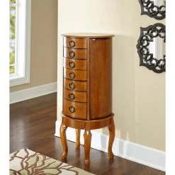 Gunther Burnished Oak Jewelry Armoire by Powell Company -Powell Company Shop oak powell company jewelry armoires hd1232j19 31 1000
