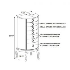 Gunther Burnished Oak Jewelry Armoire by Powell Company -Powell Company Shop oak powell company jewelry armoires hd1232j19 4f 1000