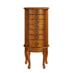Gunther Burnished Oak Jewelry Armoire by Powell Company -Powell Company Shop oak powell company jewelry armoires hd1232j19 c3 1000