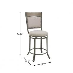 Franklin Rustic Umber and Pewter Swivel 24 in. Counter Stool by Powell Company -Powell Company Shop pewter powell company bar stools hd1550cs20p 40 1000