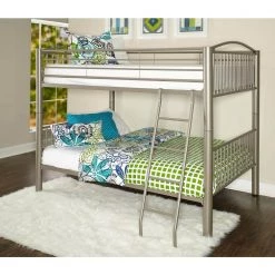 Jordan Pewter Full Over Full Bed by Powell Company -Powell Company Shop pewter powell company bunk beds hd1260y19 31 1000