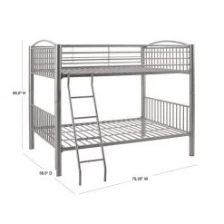 Jordan Pewter Full Over Full Bed by Powell Company -Powell Company Shop pewter powell company bunk beds hd1260y19 40 1000