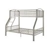 Garcon Heavy Metal Pewter Finish Twin Over Full Bunk Bed by Powell Company -Powell Company Shop pewter powell company bunk beds hd1262y19 64 1000