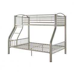 Garcon Heavy Metal Pewter Finish Twin Over Full Bunk Bed by Powell Company