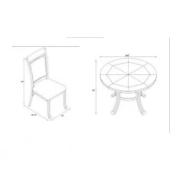 Chasin Pewter 5-Piece Dining Set by Powell Company 14 Chasin Pewter 5-Piece Dining Set by Powell Company -Powell Company Shop pewter powell company dining room sets hd1748dg21 1f 1000