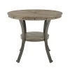 Franklin Rustic Umber with Pewter Metal 42 in. Round Pub Table by Powell Company -Powell Company Shop pewter powell company kitchen dining tables hd1572pt20 64 1000